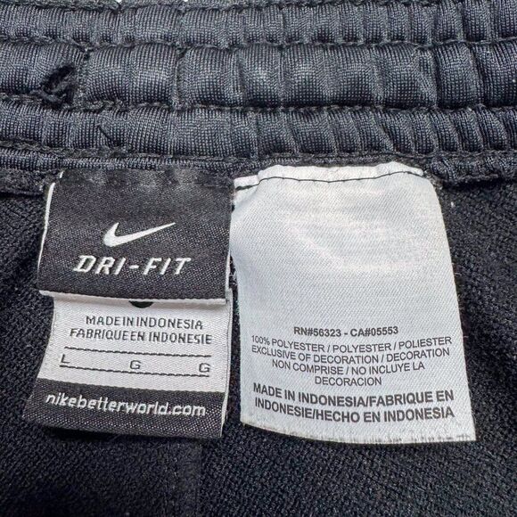 Nike Capris Womens Large‎ Black Dri Fit Workout ActiveWear Yoga Pocket Gym Run - Picture 6 of 12